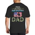 Proud Army Dad-Army Infantry Dad Camouflage Graphics Army Big And Tall Men's T-Shirt Back Print