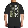 Proud Army Dad United States USA Flag For Father's Day Big And Tall Men's T-Shirt Back Print
