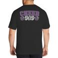 Proud Cheer Dad My Favorite Cheerleader Calls Me Dad Purple Big And Tall Men's T-Shirt Back Print