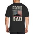 Proud Coast Guard Dad USCG American Flag T-Shirt Big And Tall Men's T-Shirt Back Print