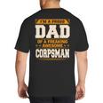 Proud Dad Of Awesome Corpsman Father's Day Big And Tall Men's T-Shirt Back Print