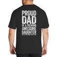 Proud Dad Of A Freaking Awesome Daughter Shirt Fathers Day Big And Tall Men's T-Shirt Back Print Proud Dad Of A Freaking Awesome Daughter Shirt Fathers Day Big And Tall Men's T-Shirt Back Print