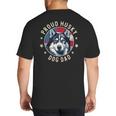 Proud Husky Dad American Flag Patriotic Husky Dad Big And Tall Men's T-Shirt Back Print