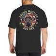 Proud Mastiff Dad American Flag Patriotic Mastiff Dad Big And Tall Men's T-Shirt Back Print