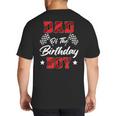Race Car Dad Of The Birthday Boy Racing Family Pit Crew Big And Tall Men's T-Shirt Back Print