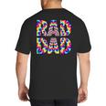 Rad Dad Trippy Hippie Tie-Dye Rainbow 70s Vibes Novelty Big And Tall Men's T-Shirt Back Print Rad Dad Trippy Hippie Tie-Dye Rainbow 70s Vibes Novelty Big And Tall Men's T-Shirt Back Print