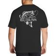 Reel Cool Papa Fishing Dad Father's Day Fisherman Fish Big And Tall Men's T-Shirt Back Print