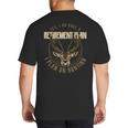 Retirement Grandpa Hunting Deer Elk Retired Hunter Dad Big And Tall Men's T-Shirt Back Print Retirement Grandpa Hunting Deer Elk Retired Hunter Dad Big And Tall Men's T-Shirt Back Print
