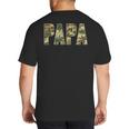 Retro Camo Hunting Papa Old Camo Dad Father’s Day Daddy Big And Tall Men's T-Shirt Back Print