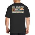 Retro Dad Daughter Squad Unbreakable Bond Father Daughter Big And Tall Men's T-Shirt Back Print