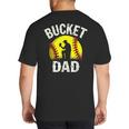 Retro Daddy Bucket Dad Softball Girl Big And Tall Men's T-Shirt Back Print
