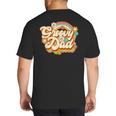 Retro Groovy Dad Family Birthday 60s 70s Hippie Costume Big And Tall Men's T-Shirt Back Print Retro Groovy Dad Family Birthday 60s 70s Hippie Costume Big And Tall Men's T-Shirt Back Print