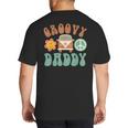 Retro Groovy Daddy Matching Family Birthday Party Big And Tall Men's T-Shirt Back Print