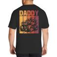 Retro Monster Truck Daddy Matching Family Birthday Party Big And Tall Men's T-Shirt Back Print Retro Monster Truck Daddy Matching Family Birthday Party Big And Tall Men's T-Shirt Back Print