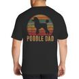 Retro Poodle Dad Dog Owner Pet Poodle Father Big And Tall Men's T-Shirt Back Print