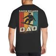 Retro Snowboard Dad Snowboarding Father Snowboarder Dad Big And Tall Men's T-Shirt Back Print