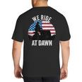 We Ride At Dawn Lawnmower Lawn Mowing Dad Vintage Men Big And Tall Men's T-Shirt Back Print