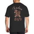 Rodeo Dad Western Cowboy Birthday Boy Family Matching Party Big And Tall Men's T-Shirt Back Print Rodeo Dad Western Cowboy Birthday Boy Family Matching Party Big And Tall Men's T-Shirt Back Print
