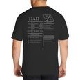 Roleplaying Dice Gamer Dragon Dad Stat Skills Wielding Big And Tall Men's T-Shirt Back Print