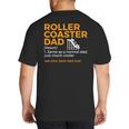 Roller Coaster Dad Definition Best Dad Ever Big And Tall Men's T-Shirt Back Print
