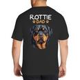 Rottie Dad Rottweiler Dog Big And Tall Men's T-Shirt Back Print
