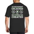 Schwangerschaft Verknden Geschenk Zocker New Character Created Pregnancy Announcement Dad Gamer Big And Tall Men's T-Shirt Back Print
