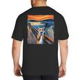The Scream Cat Parody For Kitty Cat Lover Cat Mom Cat Dad Big And Tall Men's T-Shirt Back Print