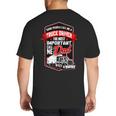 Semi Truck Driver For Truckers And Dads Small Big And Tall Men's T-Shirt Back Print