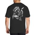 Shih Tzu Dog Playing Electric Guitar Rock Dog Dad Men Women Kids Big And Tall Men's T-Shirt Back Print