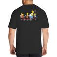 The Simpsons Father's Day Homer And Kids Bike Ride With Dad Big And Tall Men's T-Shirt Back Print