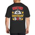 Sister Of The Birthday Boy Family Matching Dad Mom Big And Tall Men's T-Shirt Back Print