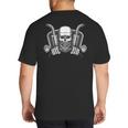 Skeleton Truck Driver Big Trucking Trucker Dad Big And Tall Men's T-Shirt Back Print