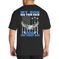 My Son Has Your Back Proud Air Force Dad Military Father Big And Tall Men's T-Shirt Back Print