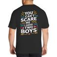 Son Dad Jokes You Can't Scare Me I Have Two Boys Men Big And Tall Men's T-Shirt Back Print