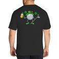 St Patricks Day Golf Golfing Irish Golfer Beer Humor Men Dad Big And Tall Men's T-Shirt Back Print