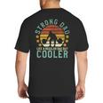 Strong Dad Workout Weight Lifting Father's Day Big And Tall Men's T-Shirt Back Print