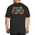 Super Daddio Retro Gamer Dad Style Big And Tall Men's T-Shirt Back Print Super Daddio Retro Gamer Dad Style Big And Tall Men's T-Shirt Back Print
