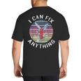 Swiss Army Knife DIY Dad Fathers Day Fix Anything Handyman Big And Tall Men's T-Shirt Back Print