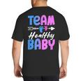 Team Healthy Baby Gender Reveal Pregnancy Mom Dad Big And Tall Men's T-Shirt Back Print
