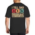 I Tell Dad Jokes Periodically Retro Papa Fathers Day Men Big And Tall Men's T-Shirt Back Print
