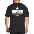 Top Gun Father's Day Top Dad Big And Tall Men's T-Shirt Back Print