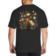 Tortie Cat Owner Flowers Tortie Cat Mom Tortie Cat Dad For Men Women Kids Big And Tall Men's T-Shirt Back Print