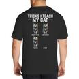 Tricks I Teach My Cat Cat Owner Kitten Dad Mom Kitty Big And Tall Men's T-Shirt Back Print