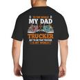 Trucker Father's Day To The World My Dad Is Just A Trucker Big And Tall Men's T-Shirt Back Print
