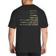 Twin Dad Camo USA Flag Twin Dad The Man The Myth The Legend Big And Tall Men's T-Shirt Back Print