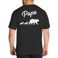Twin Dad Papa Bear Two Cubs 2 Kids Big And Tall Men's T-Shirt Back Print