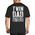 Twin Dad Shirt Men Dad Of Twins Fathers Day Big And Tall Men's T-Shirt Back Print