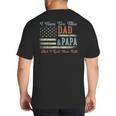 I Have Two Titles Dad & Papa I Rock Them Both Papa Big And Tall Men's T-Shirt Back Print