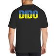 Ukrainian Dido Grandfather Dad Ukraine Flag Distressed Big And Tall Men's T-Shirt Back Print
