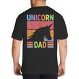 Unicorn Birthday Outfit Dad Unicorn Costume Bday Dad Unicorn Big And Tall Men's T-Shirt Back Print